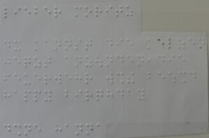 The Braille message