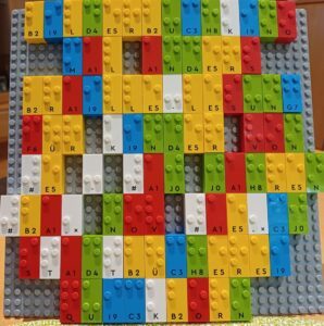 Announcement in Braille Lego